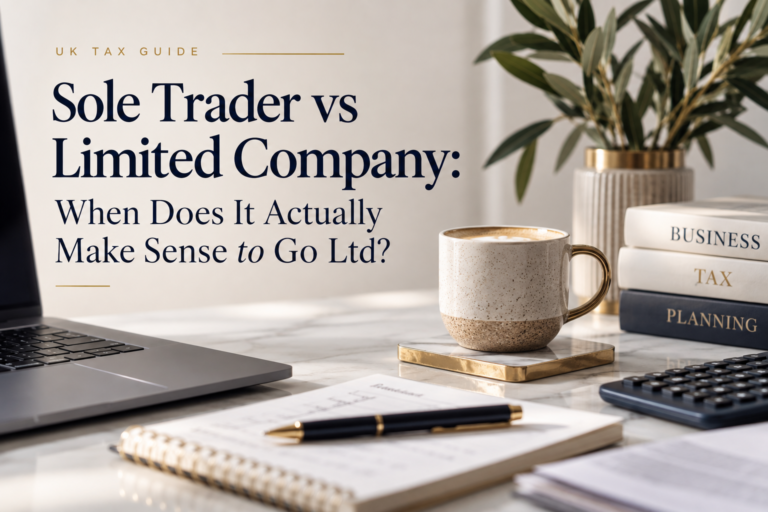 Sole trader vs limited company UK tax and business structure guide
